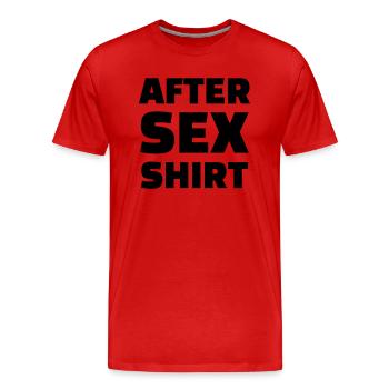 Sex - Sexy - Humor - Wife - Couple - Marriage - Men's Premium Organic T-Shirt - red - Front - Damien (186cm)