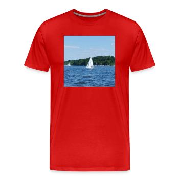 Boot - Männer Premium Bio T-Shirt - Rot - Vorne - Damien (186cm)