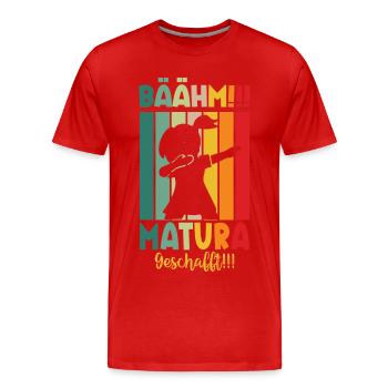 Matura 2024 Mittelschule Abschluss Maturant - Männer Premium Bio T-Shirt - Rot - Vorne - Damien (186cm)