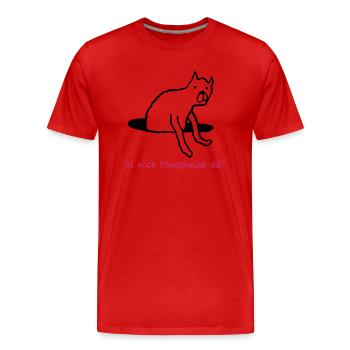 Ist noch Pampelmuse da? - Männer Premium Bio T-Shirt - Rot - Vorne - Damien (186cm)