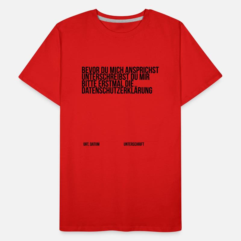 Datenschutz Fun Shirt Männer Premium Bio T-Shirt