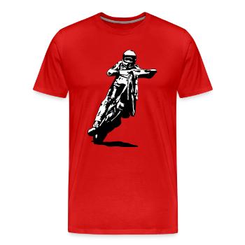 Speedway - Men's Premium Organic T-Shirt - red - Front - Damien (186cm)