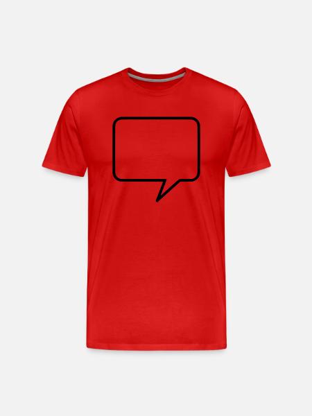 Sprechblase (eckig) - Männer Premium Bio T-Shirt - Rot
