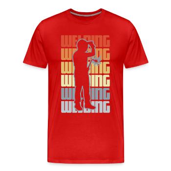 Vintage welding - Men's Premium Organic T-Shirt - red - Front - Damien (186cm)