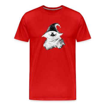Halloween entité démoniaque - T-shirt bio Premium Homme - rouge - Devant - Damien (186cm)