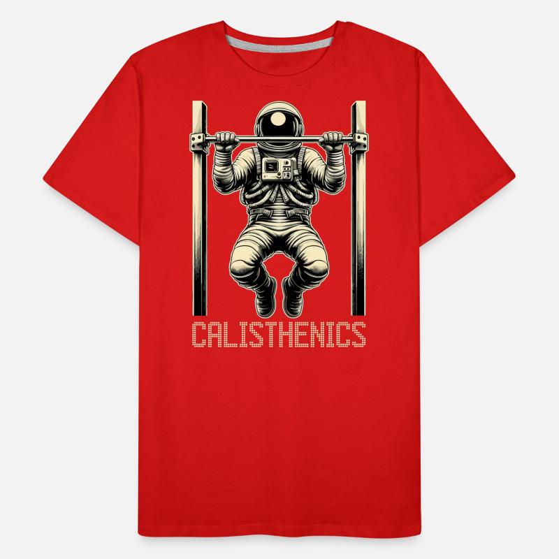 Calisthenics Astronaut Pull-ups Gift Men's Premium Organic T-Shirt
