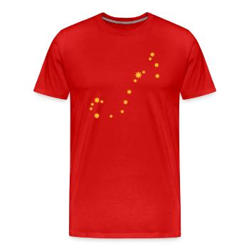 Sternzeichen Skorpion Zodiac Nachthimmel Star hell - Männer Premium Bio T-Shirt - Rot - Vorne - Damien (186cm)