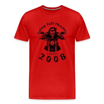 16. Geburtstag : à fond depuis 08/2008 - T-shirt bio Premium Homme - rouge - Devant - Damien (186cm)