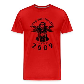 16. Geburtstag : à fond depuis 02/2009 - T-shirt bio Premium Homme - rouge - Devant - Damien (186cm)