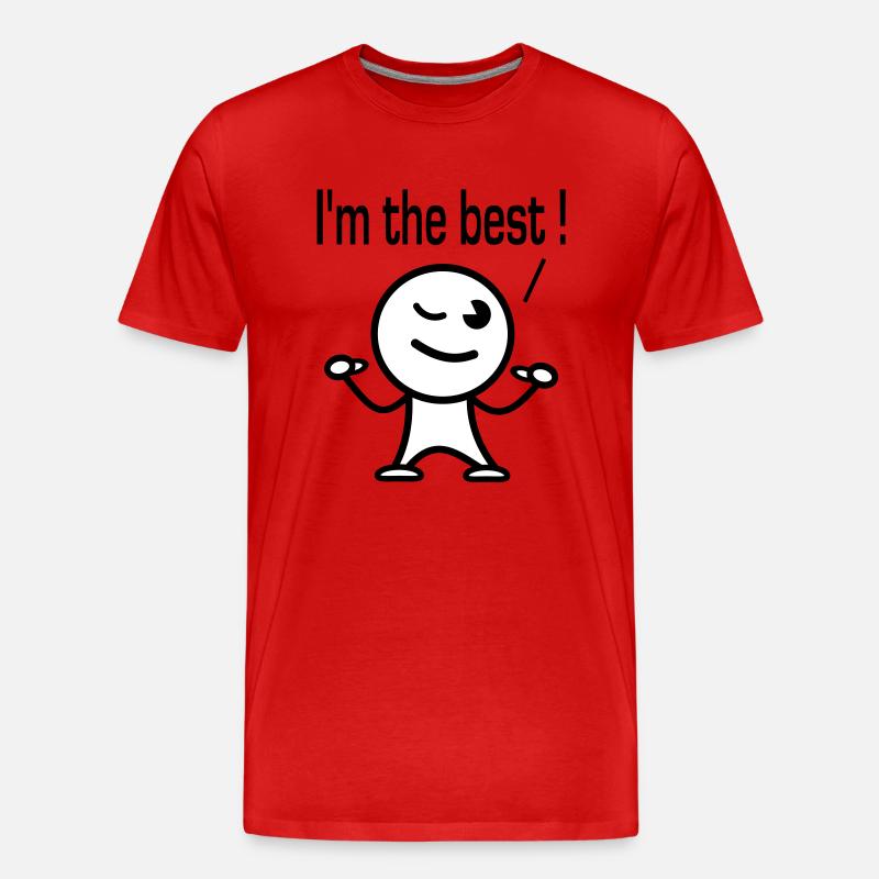 i'm the best - Miesten premium luomu-t-paita - punainen