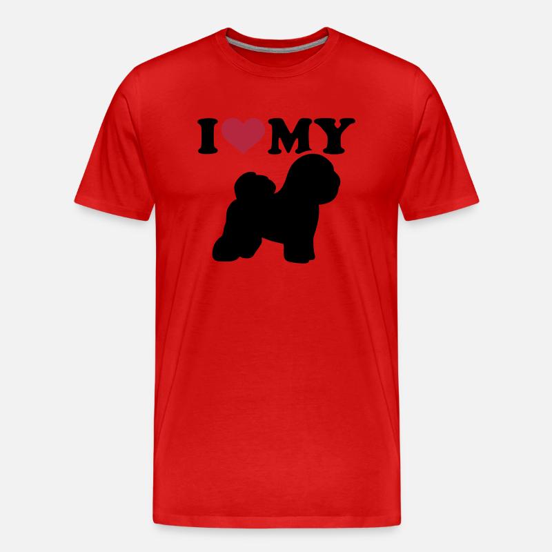 Bichon Frise - Männer Premium Bio T-Shirt - Rot