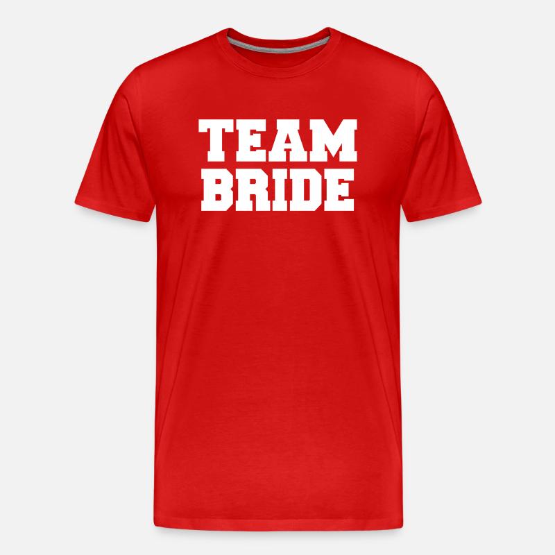 Team Bride - Männer Premium Bio T-Shirt - Rot