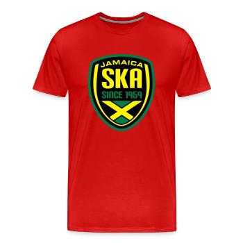 Ska Wappen_2 - T-shirt bio Premium Homme - rouge - Devant - Damien (186cm)