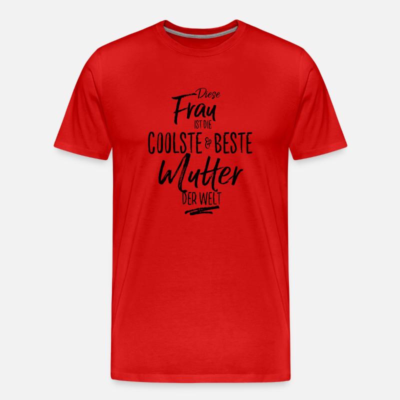 mutter - die Beste (s) - Männer Premium Bio T-Shirt - Rot