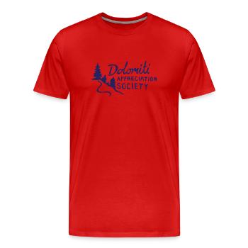Dolomit Anerkennung Hand gezeichnet - Männer Premium Bio T-Shirt - Rot - Vorne - Damien (186cm)