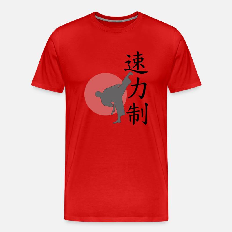 Speed Power Control WHITE BACKG - Männer Premium Bio T-Shirt - Rot