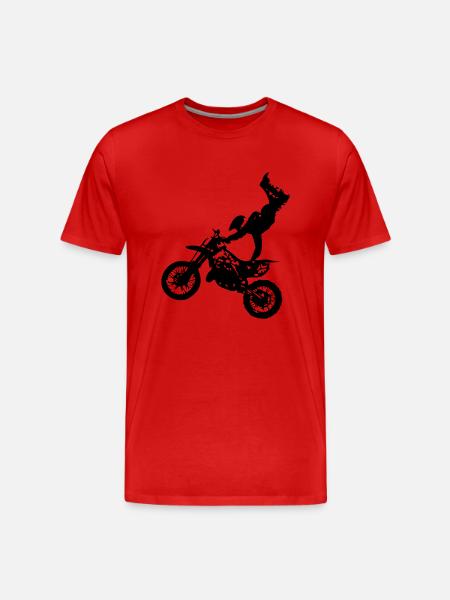 Motorcycle cross6 - Men's Premium Organic T-Shirt - red