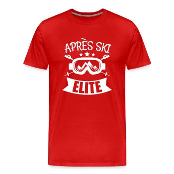 après-ski élite 4 w - T-shirt bio Premium Homme - rouge - Devant - Damien (186cm)