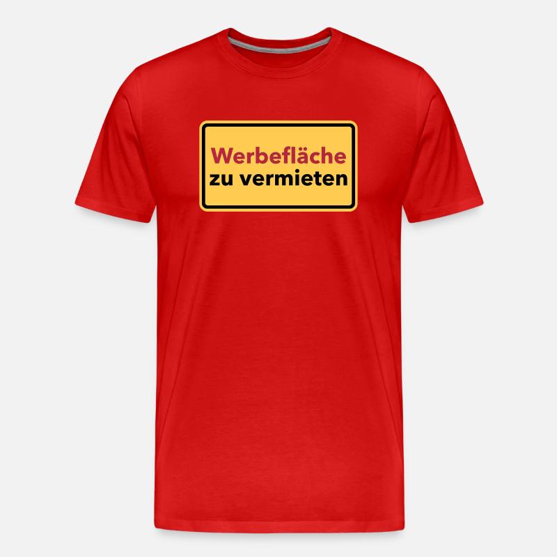 Werbung - Männer Premium Bio T-Shirt - Rot