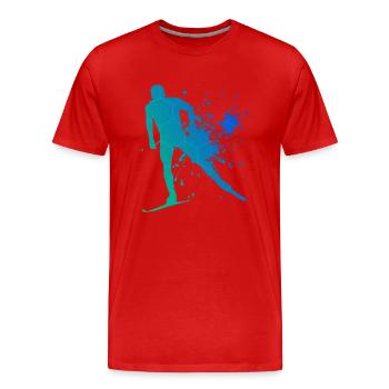 Cross-country skiing Classic Cross-country skiing Men Cross-country skiing Skatin - Men's Premium Organic T-Shirt - red - Front - Damien (186cm)