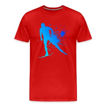 Langlauf Classic Damen Langlauf Klassisch Langlauf - Männer Premium Bio T-Shirt - Rot - Vorne - Damien (186cm)