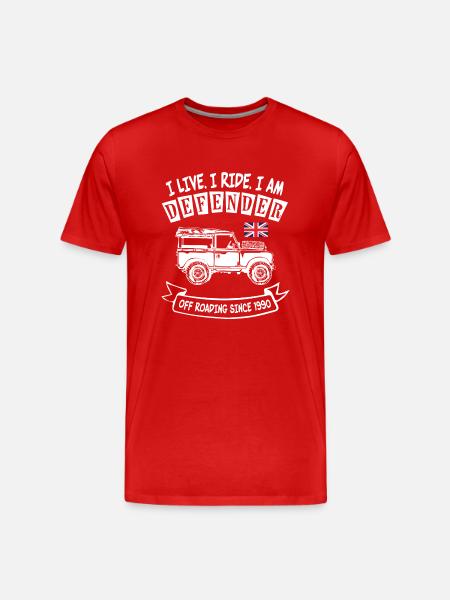 Landy Defender Life - Men's Premium Organic T-Shirt - red