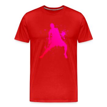 Salibandy Unihockey Unihockeyspielen Hocke - Männer Premium Bio T-Shirt - Rot - Vorne - Damien (186cm)