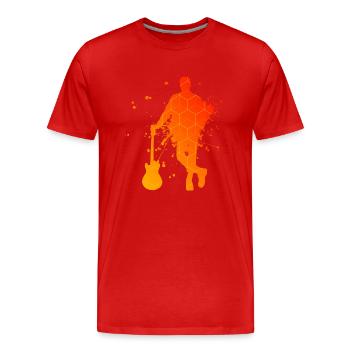 Guitare électrique Guitare Féminine Guitariste - T-shirt bio Premium Homme - rouge - Devant - Damien (186cm)