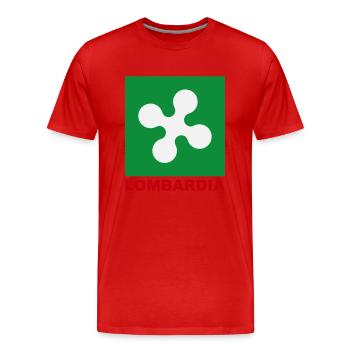 Lombardie Italie Sites Touristiques Voyage - T-shirt bio Premium Homme - rouge - Devant - Damien (186cm)