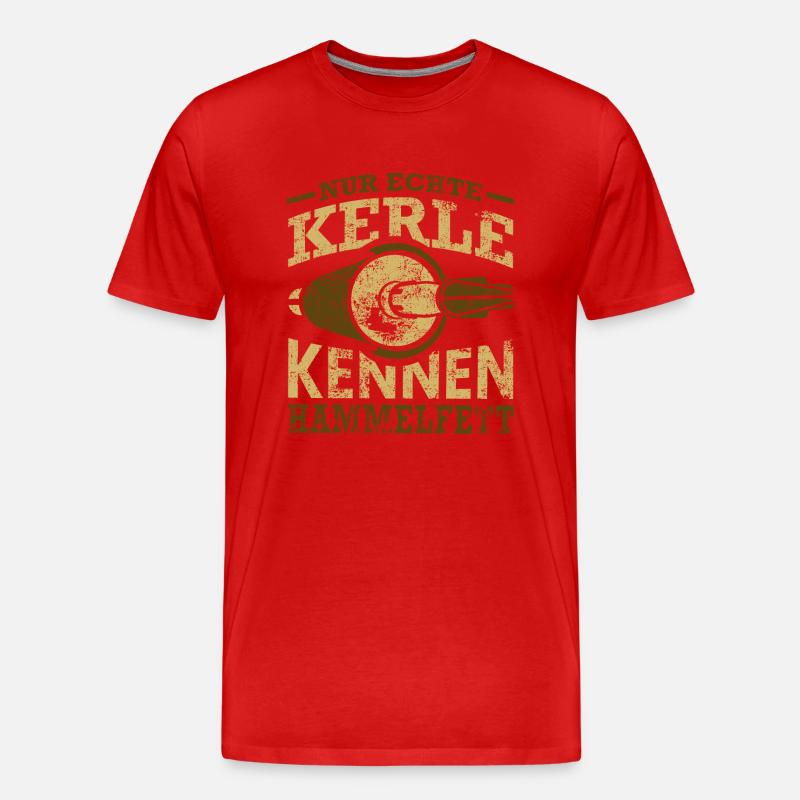 Fensterbauer Echte Kerle Geschenk - Männer Premium Bio T-Shirt - Rot