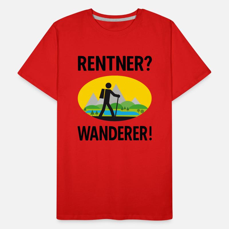Rentner Wanderer Geschenk Opa Männer Premium Bio T-Shirt