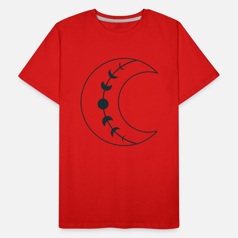 Large single BOHO crescent moon phases Men's Premium Organic T-Shirt