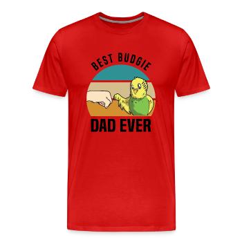 Wellensittich - Männer Premium Bio T-Shirt - Rot - Vorne - Damien (186cm)