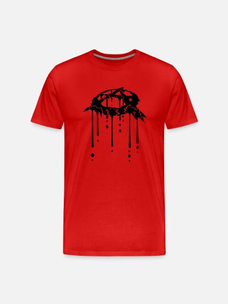 Anarchy blood drop icon - Men's Premium Organic T-Shirt - red