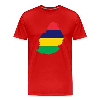 Mauritius - Men's Premium Organic T-Shirt - red - Front - Damien (186cm)
