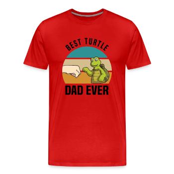 Tortues - T-shirt bio Premium Homme - rouge - Devant - Damien (186cm)