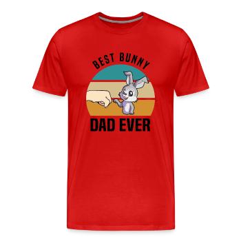 Hasen Liebhaber - Männer Premium Bio T-Shirt - Rot - Vorne - Damien (186cm)