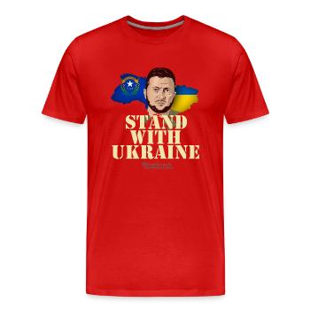 Ukraine Nevada Zelenskyj - T-shirt bio Premium Homme - rouge - Devant - Damien (186cm)