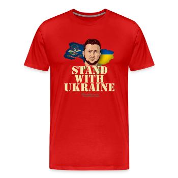 Ukraine North Dakota - Men's Premium Organic T-Shirt - red - Front - Damien (186cm)