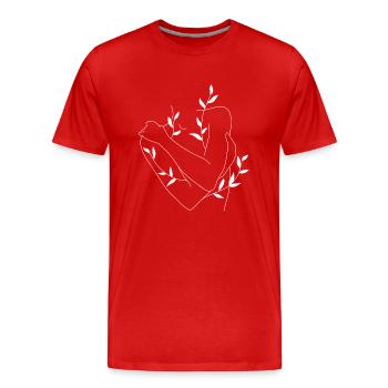 Corps en croissance - T-shirt bio Premium Homme - rouge - Devant - Damien (186cm)