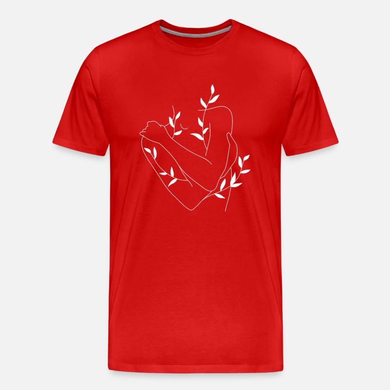 Wachsender Körper - Männer Premium Bio T-Shirt - Rot