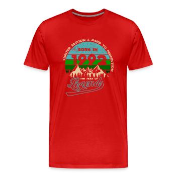 Légendes 1992 - T-shirt bio Premium Homme - rouge - Devant - Damien (186cm)