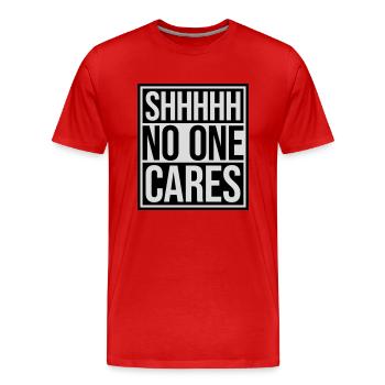 chut personne ne s’en soucie - T-shirt bio Premium Homme - rouge - Devant - Damien (186cm)