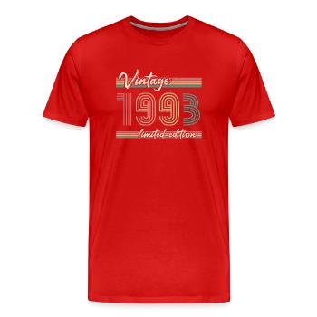 ST 1993 Darkline Jahrgang - Männer Premium Bio T-Shirt - Rot - Vorne - Damien (186cm)
