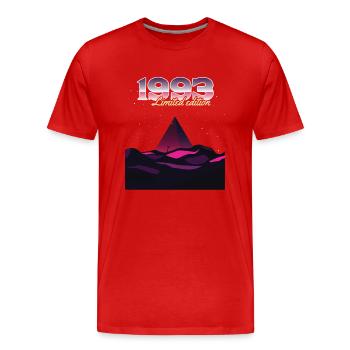 SW 1993 pyramide édition limitée - T-shirt bio Premium Homme - rouge - Devant - Damien (186cm)