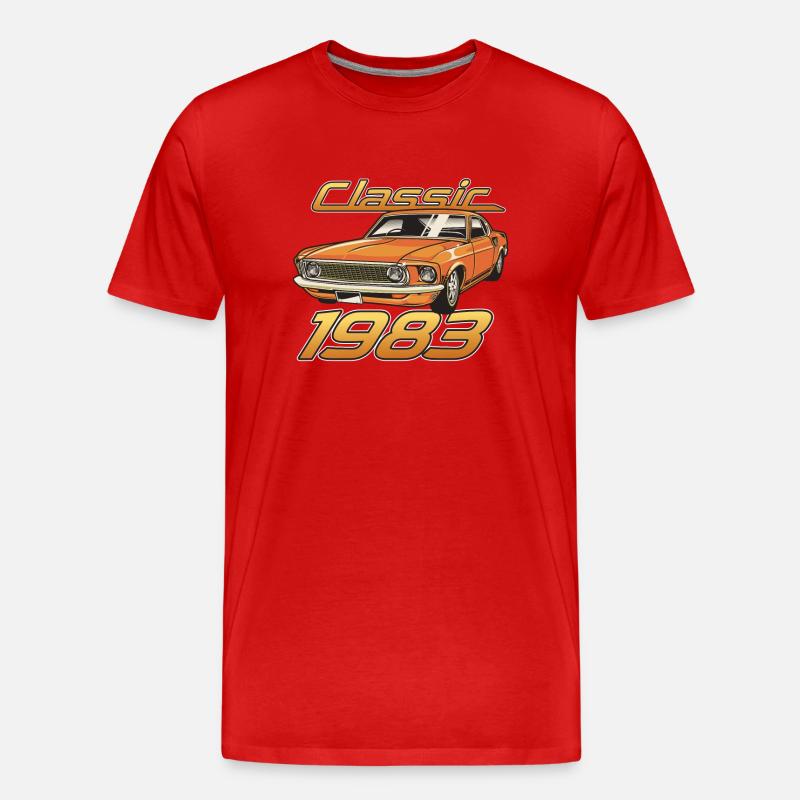 Oldtimer 1983 - Männer Premium Bio T-Shirt - Rot