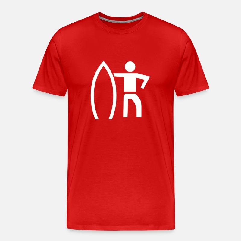 Idée cadeau surfeur surf - T-shirt bio Premium Homme - rouge