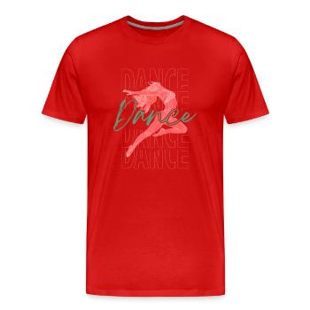 Danse classique - T-shirt bio Premium Homme - rouge - Devant - Damien (186cm)