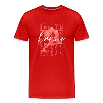 Klassischer Tanz - Männer Premium Bio T-Shirt - Rot - Vorne - Damien (186cm)