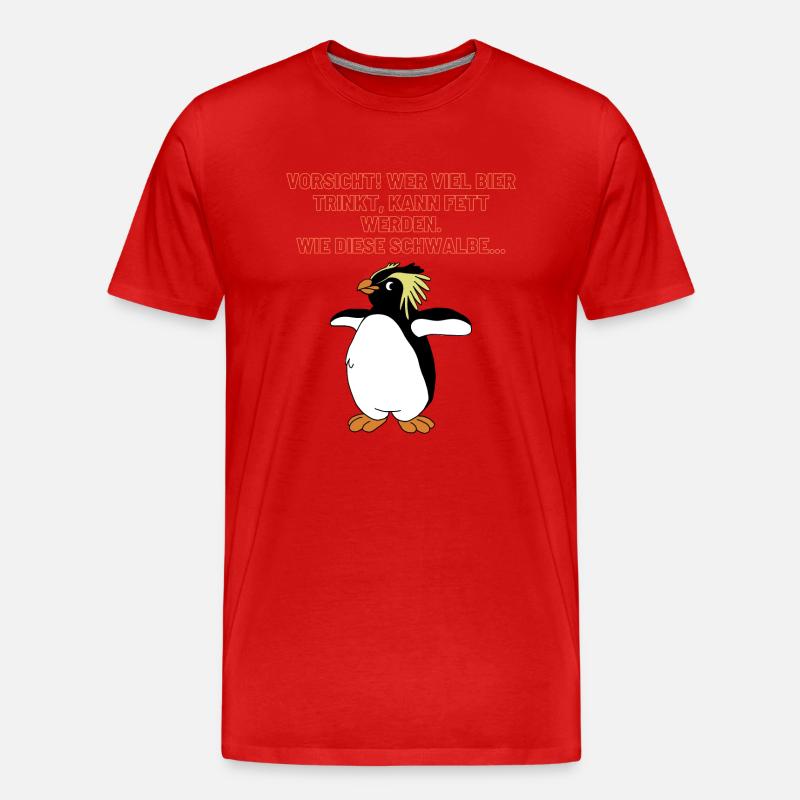 Dicke Schwalbe - Männer Premium Bio T-Shirt - Rot